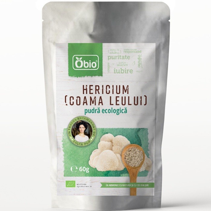 Hericium (Coama Leului) pudra bio 60g Obio