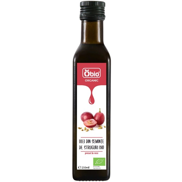 Ulei din seminte de struguri bio, presat la rece 250ml Obio