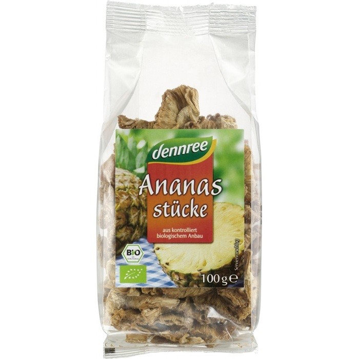 Ananas bucati bio 100g Dennree