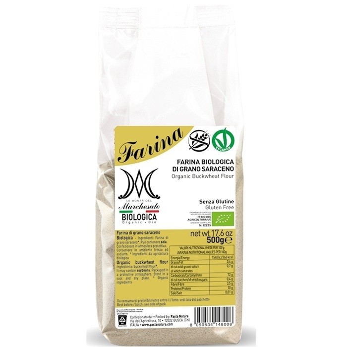 Faina de hrisca bio, fara gluten 500g Marchesato