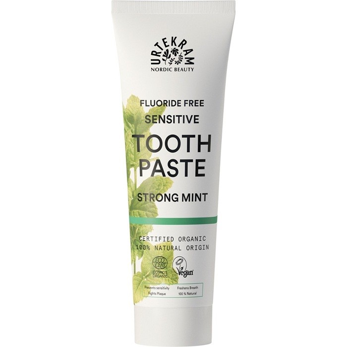 Pasta de dinti sensitiv cu menta, fara fluor 75ml Urtekram