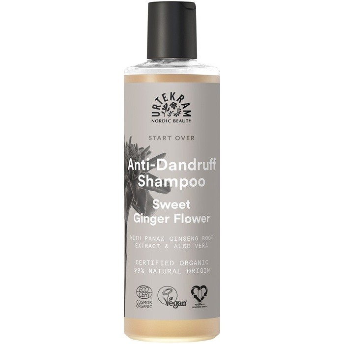 Sampon antimatreata cu flori de ghimbir, ginseng si aloe vera 250ml Urtekram