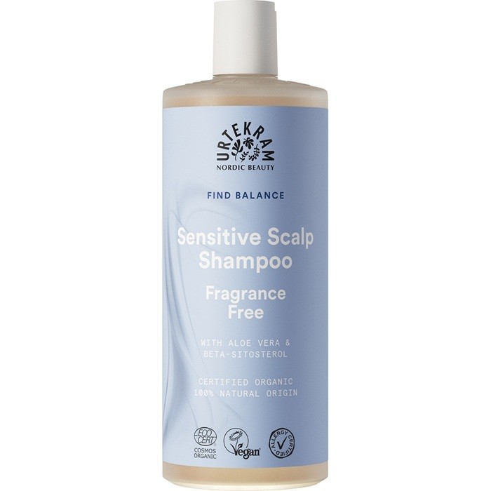 Sampon pentru scalp sensibil cu aloe vera, fara parfum 500ml Urtekram