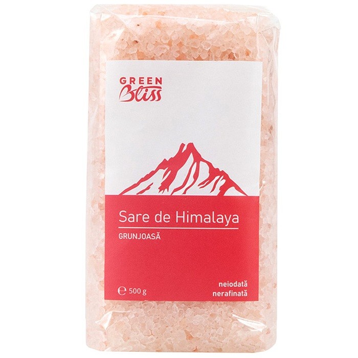 Sare roz de Himalaya grunjoasa, neiodata, nerafinata 500g Green Bliss