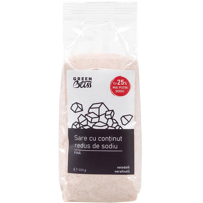 Sare cu continut redus de sodiu fina 500g Green Bliss