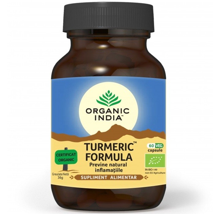 Turmeric Formula, anti-inflamator natural 60 capsule Organic India