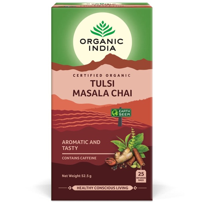 Ceai Tulsi Masala Chai, ceai bio relaxant 25 plicuri Organic India 