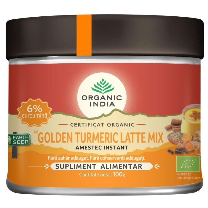 Golden Turmeric Latte Mix instant 100g Organic India