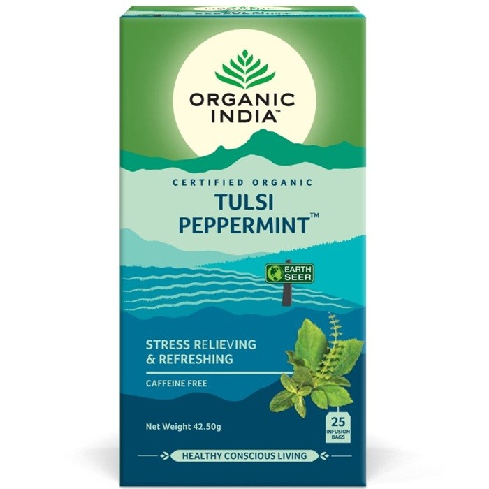 Ceai Tulsi (busuioc sfant) cu Menta 25 plicuri Organic India