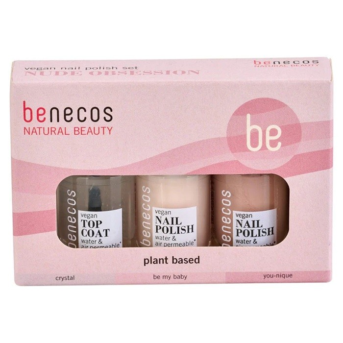 Set lacuri de unghii naturale 20 free vegane, Nude Obsession Benecos
