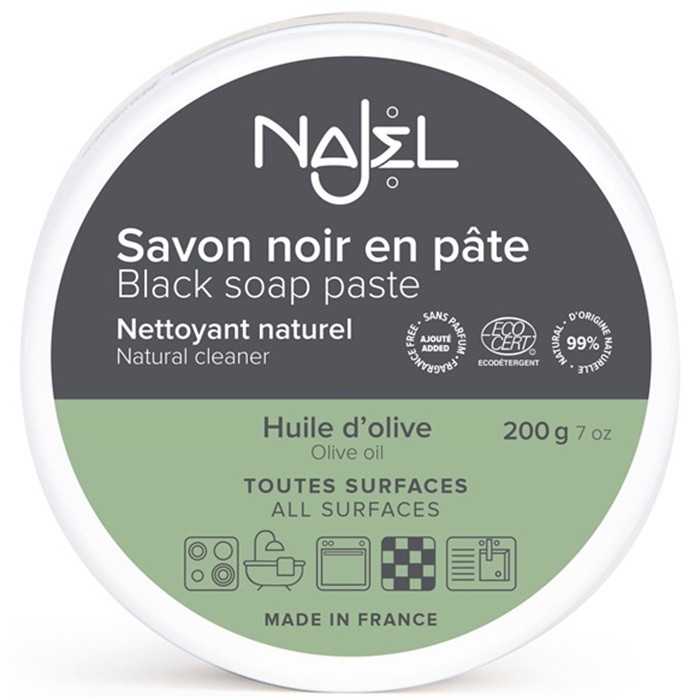 Sapun negru vegetal, pasta concentrata universala 200g Najel