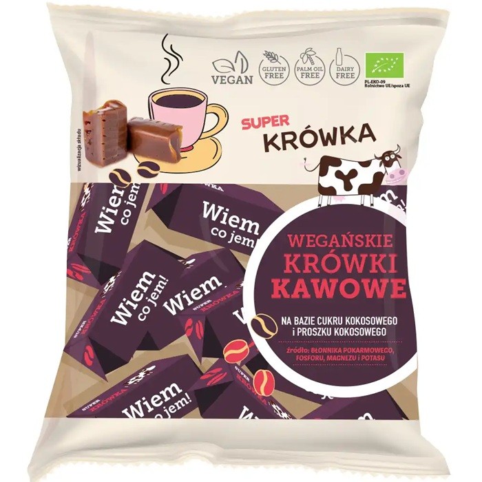 Caramele bio cu aroma cafea 150g Super Fudgio