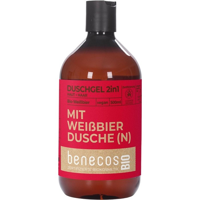 Gel de dus bio 2 in 1 pt par si corp cu bere de grau 500ml Benecos