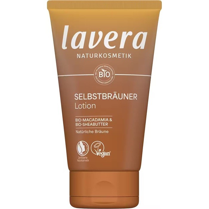 Lotiune autobronzanta pt corp cu macadamia si unt de shea bio 125ml Lavera