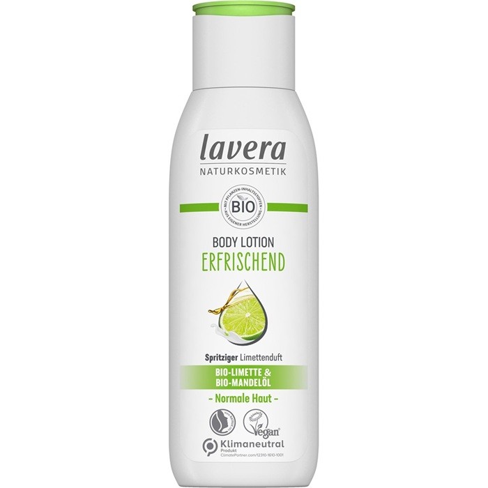 Lotiune de corp racoritoare cu lime si ulei de migdale bio 200ml Lavera
