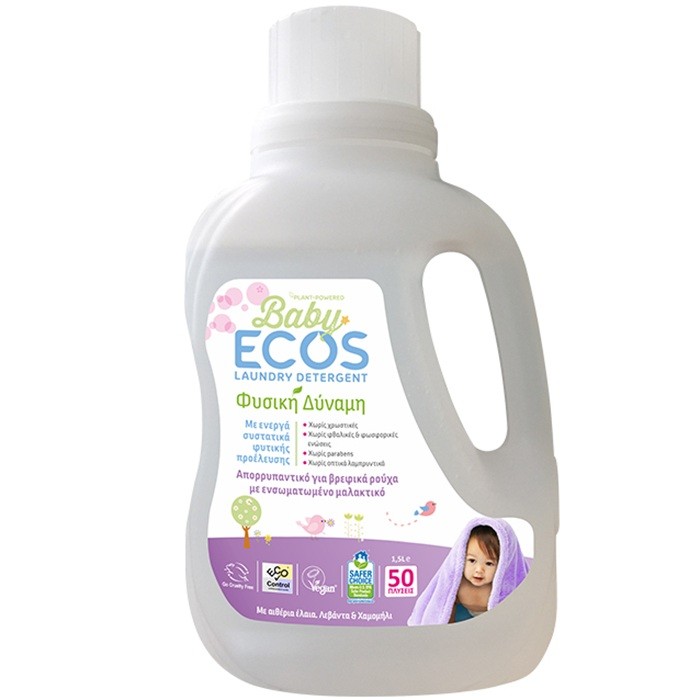 Detergent pentru hainutele bebelusilor cu lavanda si musetel 1.5L Ecos