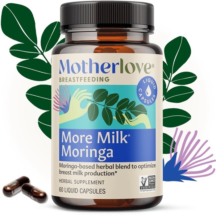 More Milk Moringa 60 Capsule, stimularea lactatiei Motherlove