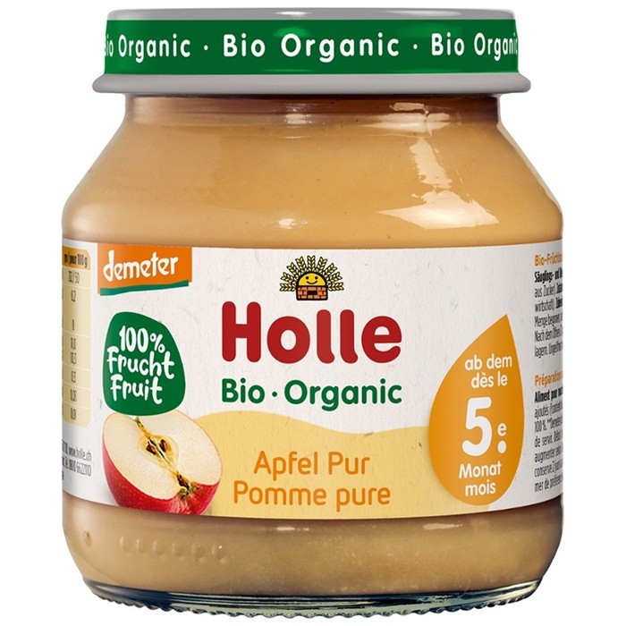 Piure bio de mere pentru copii +5luni Holle 125g