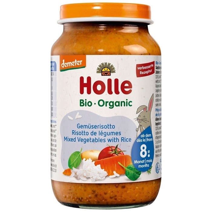 Risotto bio cu legume pentru copii +8 luni Holle 220g