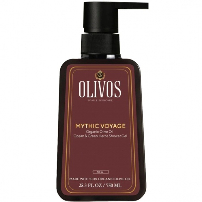 Gel de dus Mythic Voyage cu ulei de masline si plante verzi 750ml Olivos