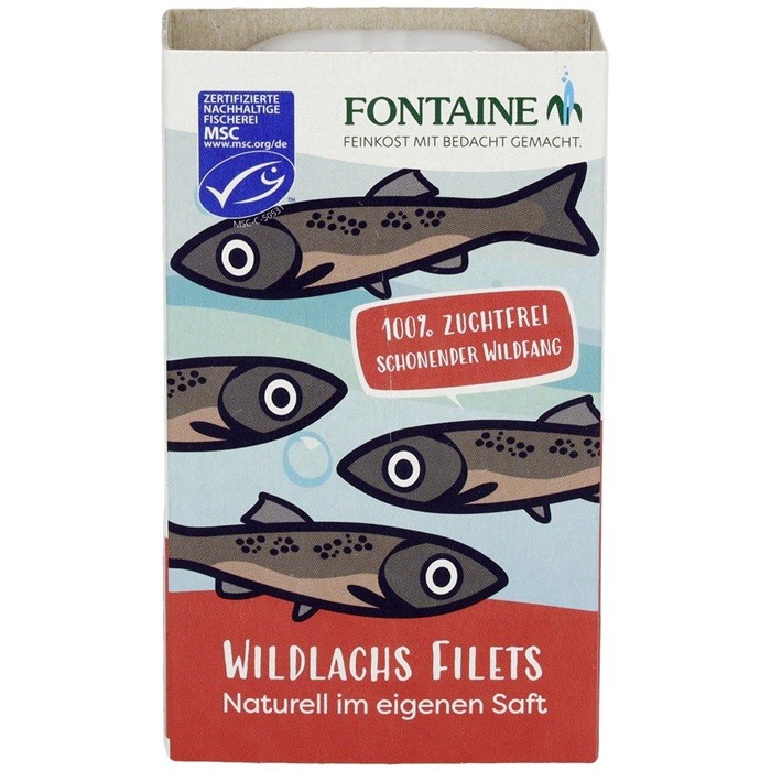 File de somon salbatic in suc propriu 125g Fontaine
