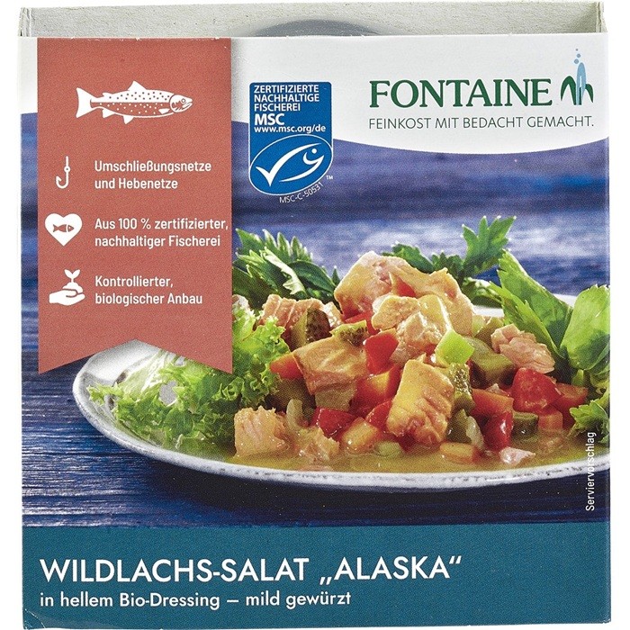 Salata somon salbatic in dressing condimentat 200g Fontaine