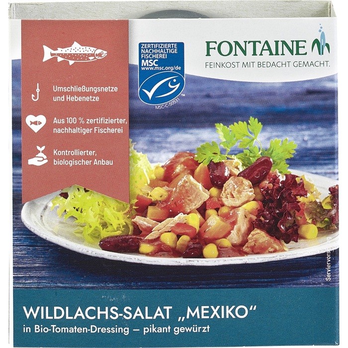 Salata somon salbatic in dressing picant bio 200g Fontaine