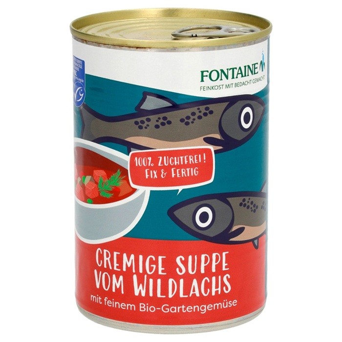 Supa somon salbatic cu legume bio de gradina 400g Fontaine