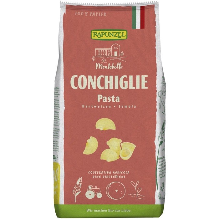 Paste conchiglie semola bio 500g Rapunzel