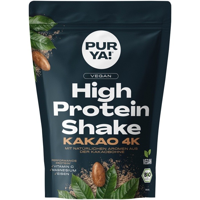 Shake proteic cu cacao bio vegan, 74% proteine 300g Purya
