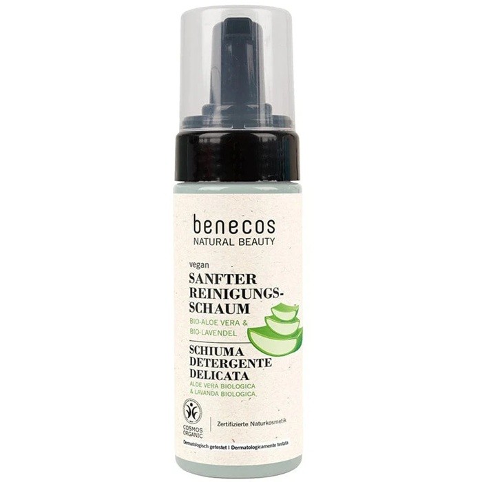 Spuma de curatare delicata cu aloe vera si lavanda bio 150ml Benecos