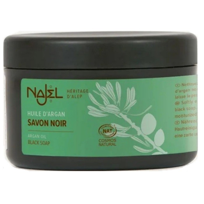 Sapun negru de alep exfoliant cu ulei de argan bio 180g Najel
