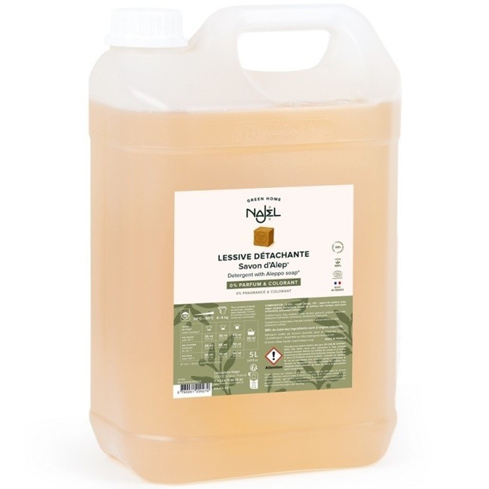 Detergent ecologic cu sapun de Alep, fara parfum 5L Najel