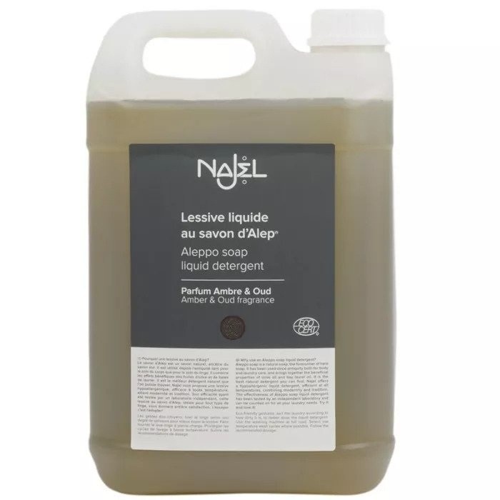 Detergent lichid cu sapun de Alep, ambra si oud 5L Najel