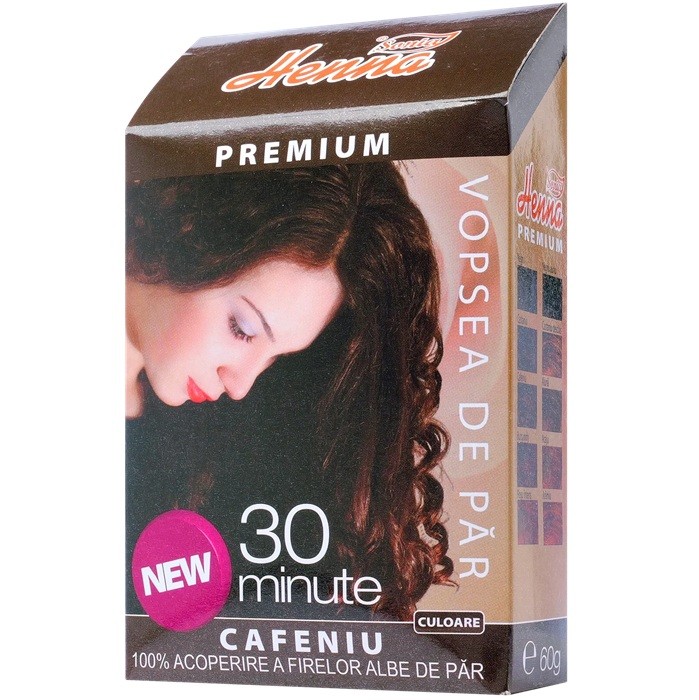 Vopsea de par cu henna premium Cafeniu 60g Henna Sonia
