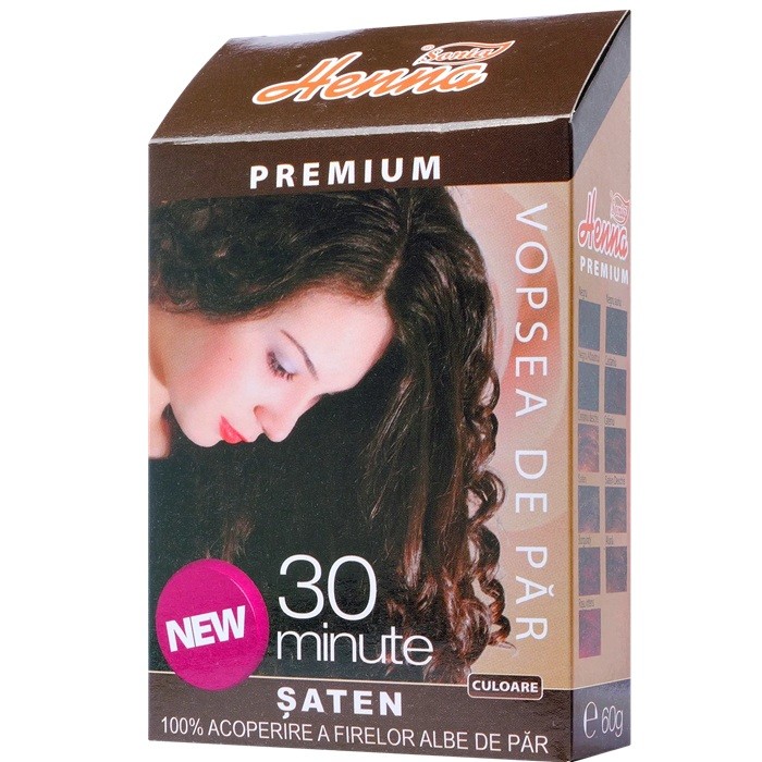 Vopsea de par cu henna premium Saten 60g Henna Sonia