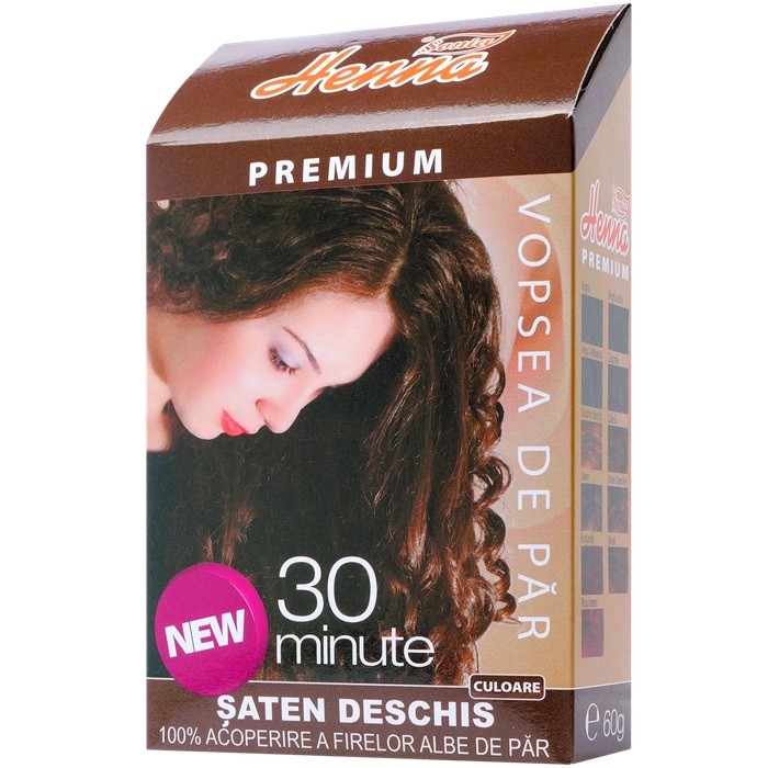 Vopsea de par cu henna premium Saten deschis 60g Henna Sonia