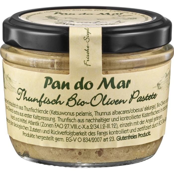 Pasta de ton cu masline bio, fara gluten 125g Pan do Mar