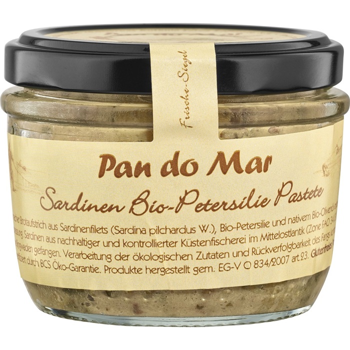 Pasta de sardine cu patrunjel, fara gluten 125g Pan do Mar