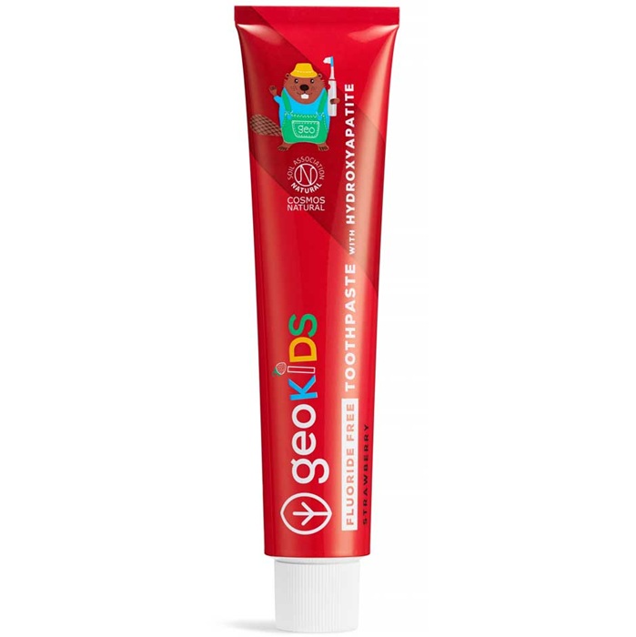 Pasta de dinti pentru copii cu capsune, fara fluor 75ml Georganics