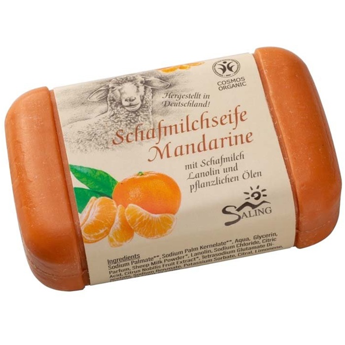 Sapun cremos cu lapte de oaie si mandarine 100g Saling