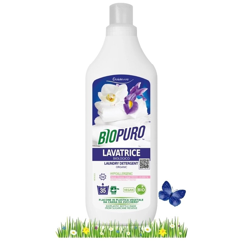 Detergent rufe albe si colorate cu iris si orhidee eco 1l Biopuro
